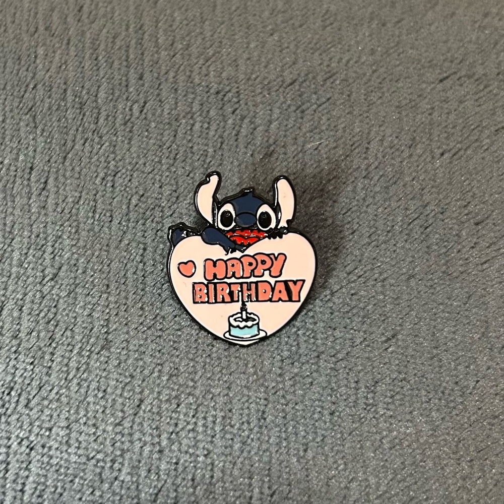 Disney Stitch Happy Birthday Enamel Pin